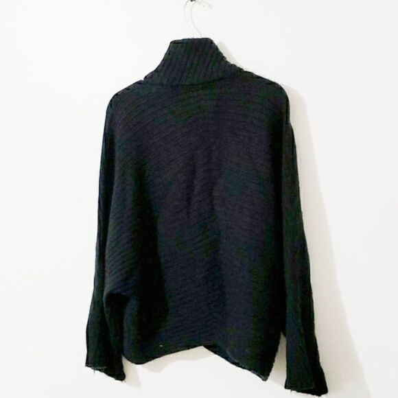 Anthropologie Moth Tisbury Cowl Neck Sweater Knitted in Black Size XS - Picture 4 of 8